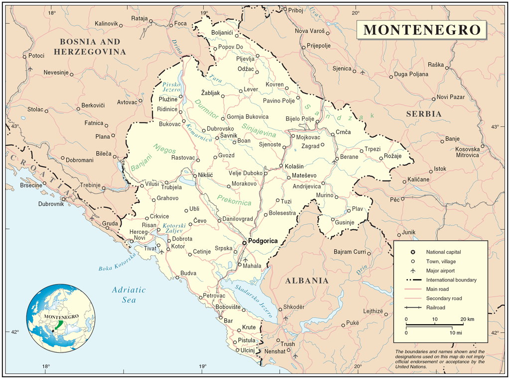 crna gora karta mapa srbije i crne gore | Pictures Fenomenal crna gora karta