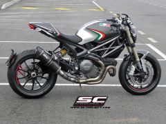 Sc project silencieux scarico ducati monster 1100 Evo auspuff Sc project oval carbon