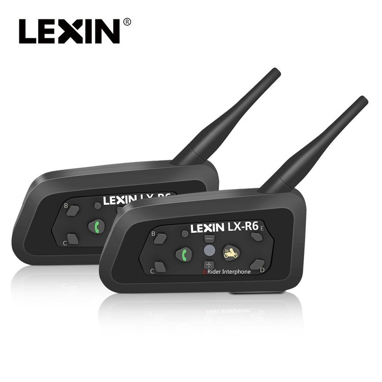 2PCS-Lexin-R6-Motorcycle-Bluetooth-Helme